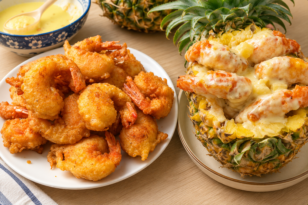 Garnelen mit Ananas-Mayonnaise: Fruchtig-cremiger Genuss | Asia Tue Minh