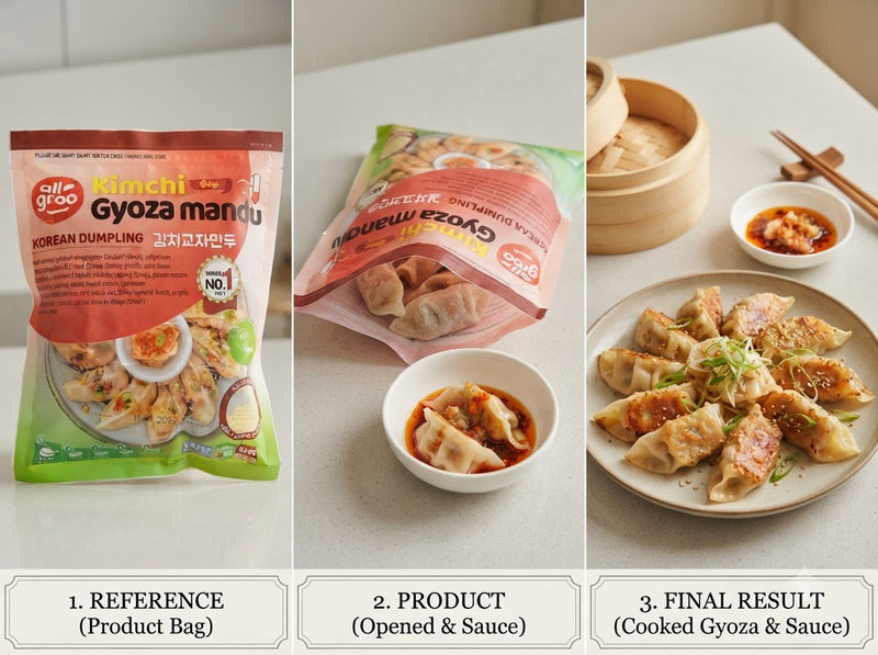 Dumpling vegan Spicy Kimchi 540g (Há cáo kim chi cay)
