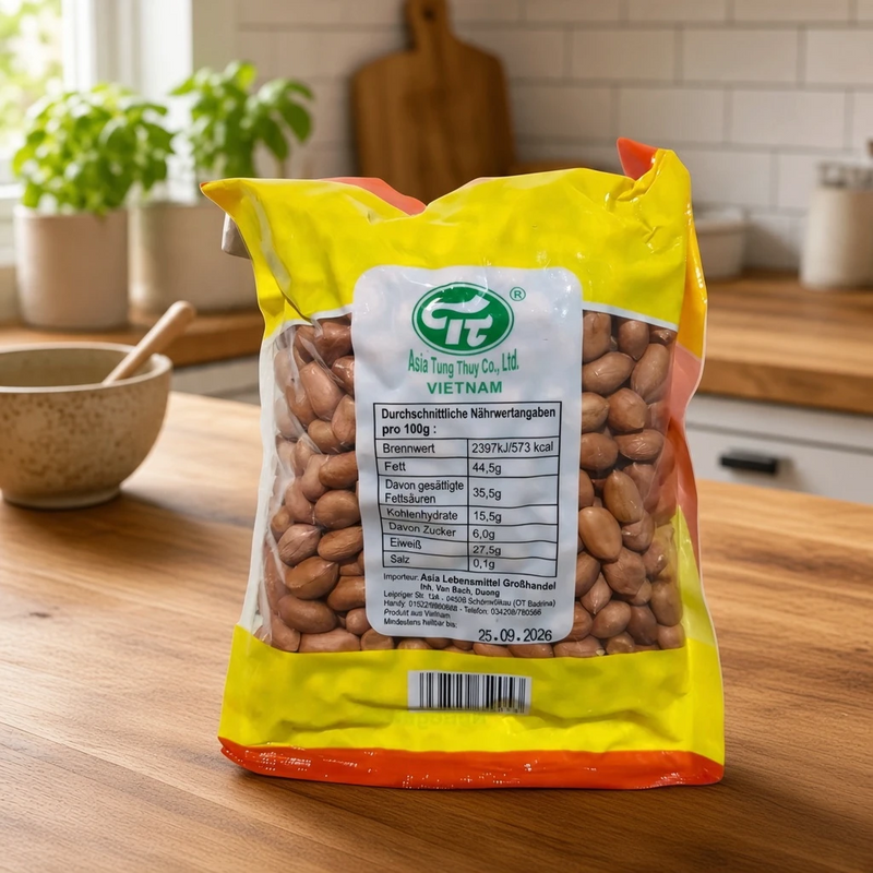 Getrocknete Erdnuss mit Haut 300g (Lac nhan hong)