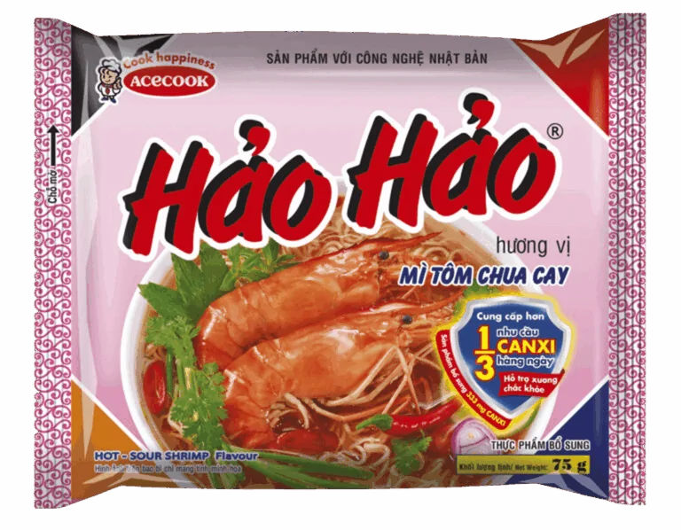Hao Hao Instant Nudelsuppe Garnelen 75g (Mì hảo hảo)