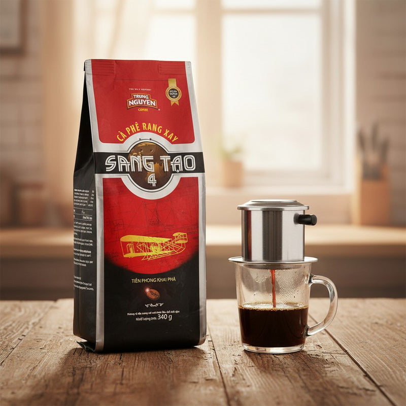 Kaffeepulver Nr.4 Trung Nguyen ,,Sang Tao 4" gemahlen 340g (Kopie) (Kopie)