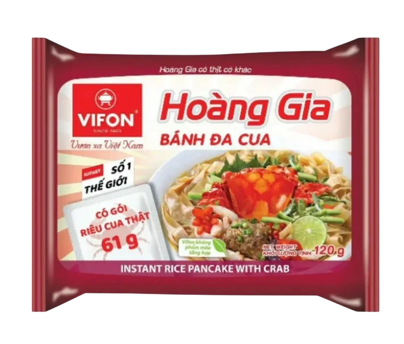 Krabben Instant Reisbandnudeln - Hoang Gia 120g (Braun)