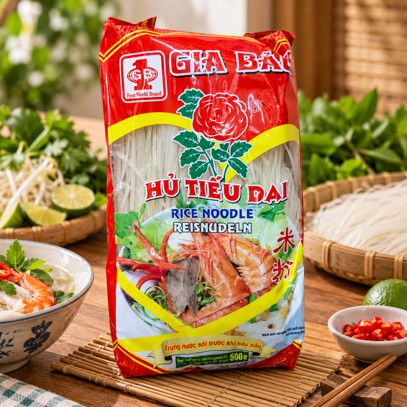 Reisnudeln Gia Bao - Hủ Tiếu Dai- 500g