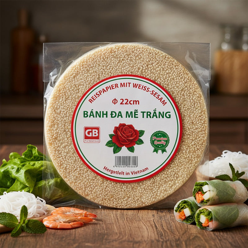 Reispapier mit weißem Sesam 300g