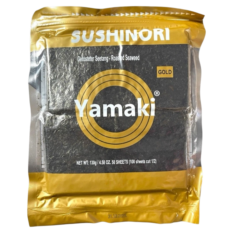 Sushi Nori Gerösteter Seetang Half Cut 100Stk