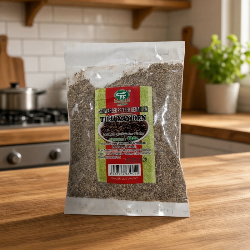 Schwarzer Pfeffer gemahlen 100g (bot tieu xay den)