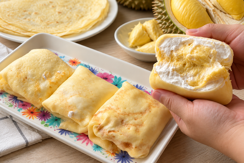 Durian-Crêpe: Cremiges Dessert aus Asien | Asia Tue Minh