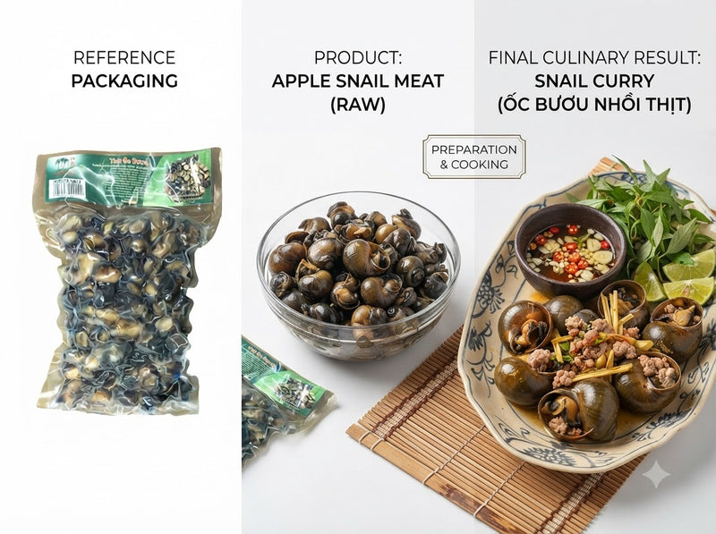Apfelschneckenfleisch 450g (Thịt ốc bươu)