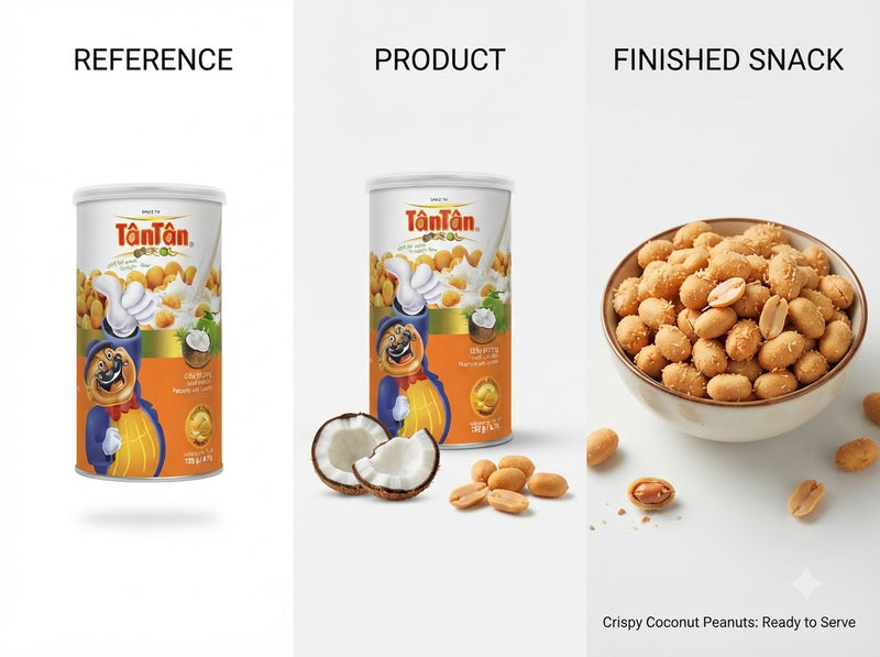 Geröstete Erdnuss mit Kokos Tan Tan ca 300g (Đậu phộng tân tân)