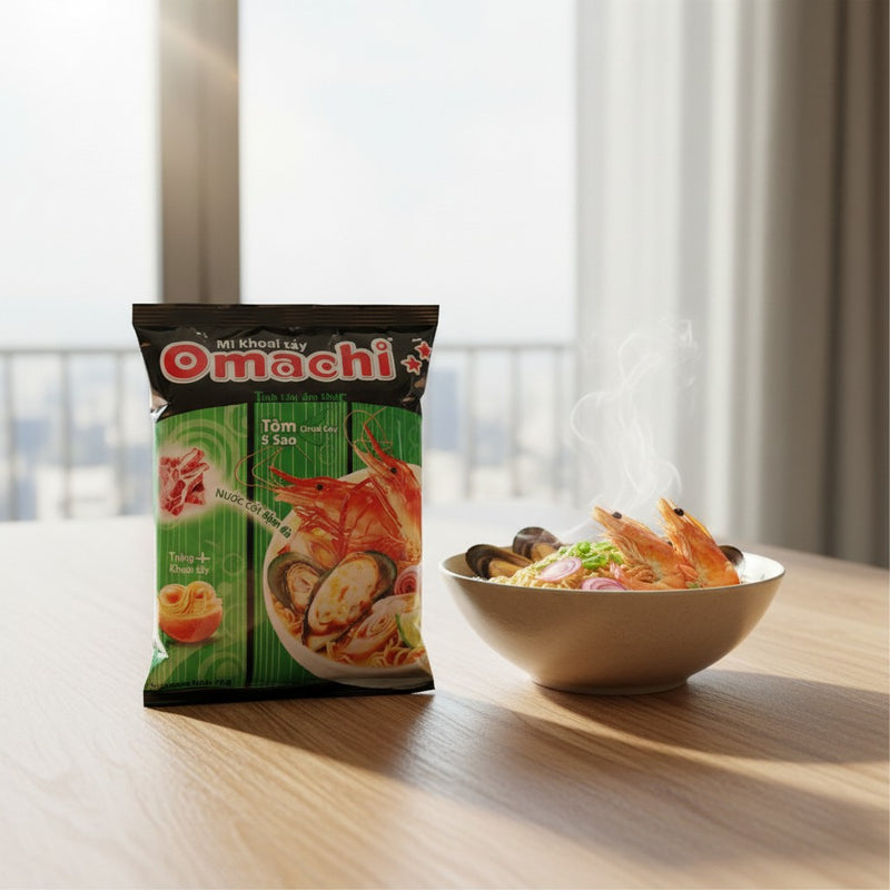 Instant Nudeln Omachi Garnelen 80g