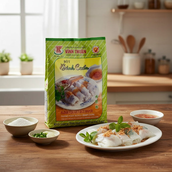 Mehl gedämpfte Reismehlröllchen (bột bánh cuốn) 400g