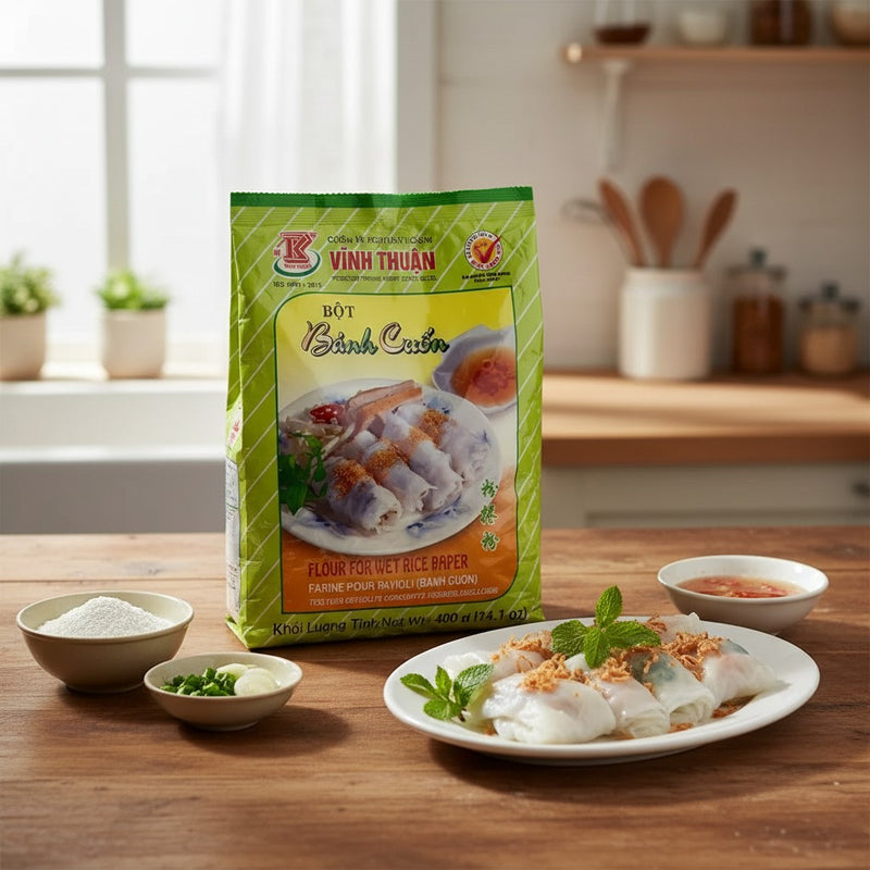 Mehl gedämpfte Reismehlröllchen (bột bánh cuốn) 400g