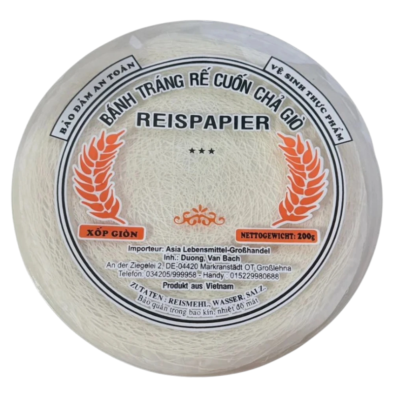 Reispapier für knusprige Frühlingsrollen (Netz-Reispapier) 200g