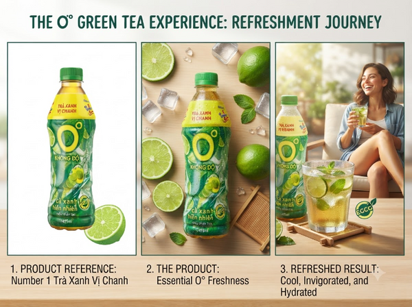 Grüner Tee Zitronen Geschmack (Trà xanh không độ)