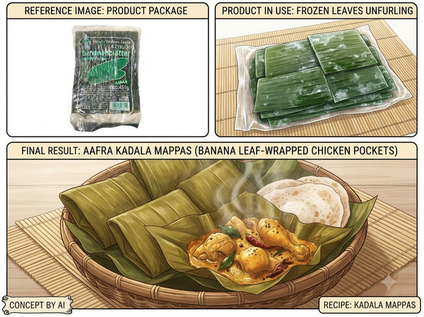 Tiefgefrorenes Bananenblätter 500g (Lá chuối)